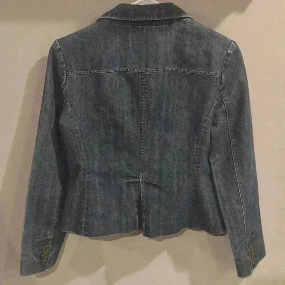 Ann Taylor 3 button denim lined jacket women's 2 - Picture 5 of 5